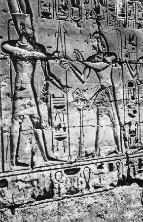 Relief im Tempel von Luxor (HAPAG-Mittelmeerfahrt der Oceana Leonhardt 1929)