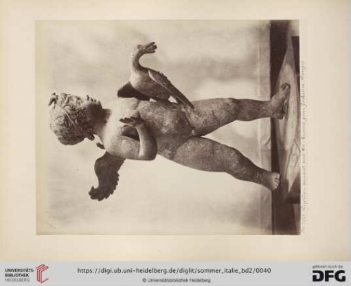 No. 5678. Cupidon servant une oie: bronze pour fontaine - Pompei