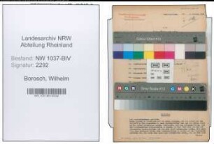Entnazifizierung Wilhelm Borosch , geb. 15.11.1902 (Postfahrer)