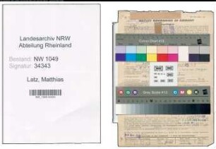 Entnazifizierung Matthias Latz , geb. 18.11.1903 (Dentist)