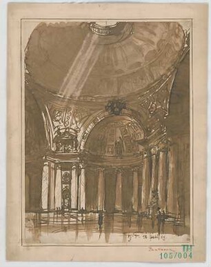Fischer, Theodor; Berlin; National-Denkmal - "Pantheon" (Perspektive)