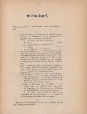 Kosten-Tarif
