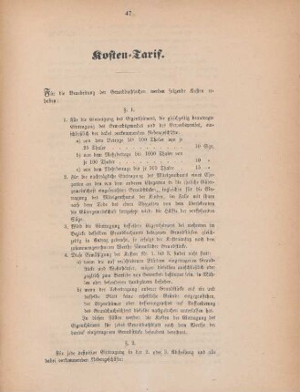 Kosten-Tarif