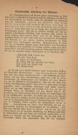Erzieherische Stärkung des Willens