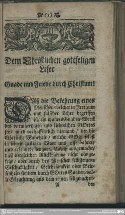 Dem Christlichen gottseligen Leser