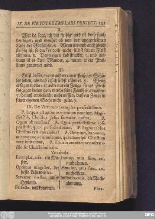 IX. De Virtutum exemplari perfectissimo.
