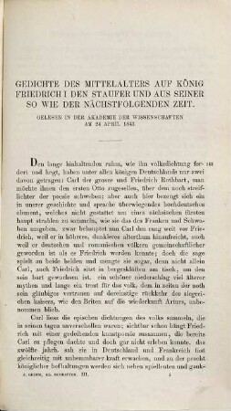Kleinere Schriften, 3. Abhandlungen zur Litteratur und Grammatik