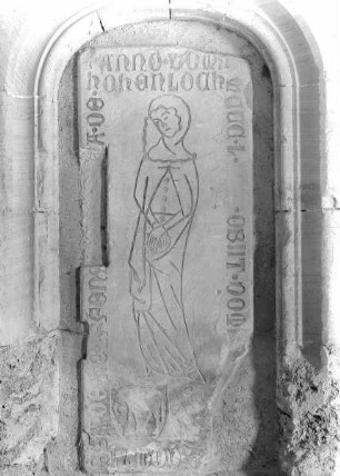 Grabplatte der Adelheid von Helfenstein (gestorben 1355)