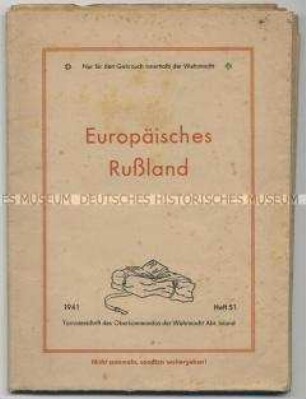 Politisch-geografische Karte des europäischen Teil der UdSSR nach dem Überfall der Wehrmacht (Tornisterschrift der Wehrmacht)