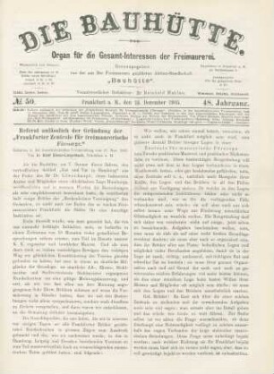 No. 50. Frankfurt a. M., den 16. Dezember 1905. 48. Jahrgang.