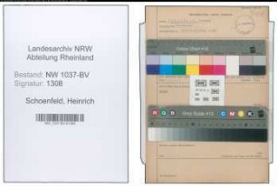 Entnazifizierung Heinrich Schoenfeld , geb. 22.02.1897 (Vulkaniseur)
