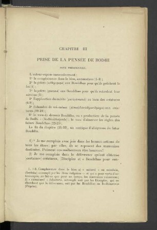 Chapitre III Prise de la pensée de Bodhi