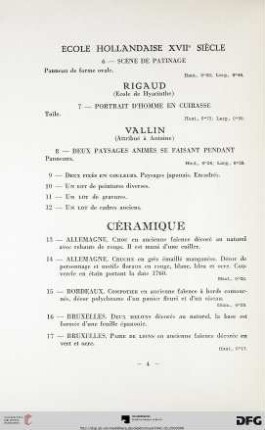 Céramique (Nr. 13-52)