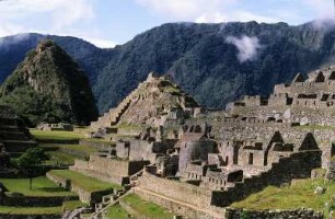 Peru. Ruinen der Inkafestung Machu Picchu