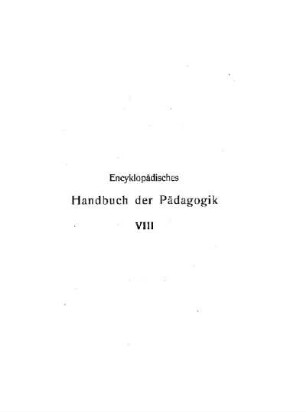 8: Schulbesuch usw. - Stoy, Karl Volkmar