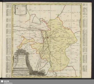 Accurate Geographische Delineation Des Creis Ammtes Leipzig : Nebst allen dar angrentzenden Aemtern und Gegenden