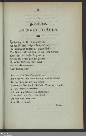 V. Fest-Lieder