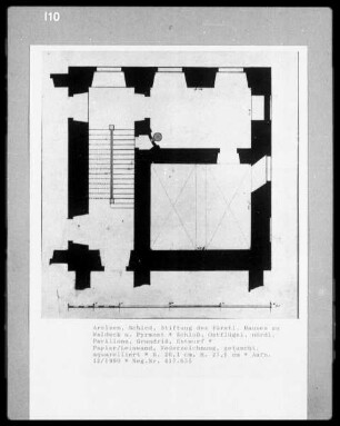 Schloß, Ostflügel, nördlicher Pavillon, Grundrißdetail, Entwurf