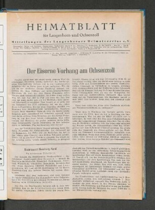 Der Eiserne Vorhang am Ochsenzoll