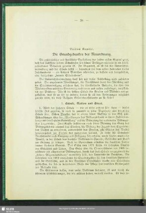 Drittes Kapitel. Die Grundgedanken der Neuordnung
