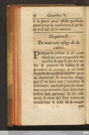 Chapitre V. Du mauvais usage de la colere.