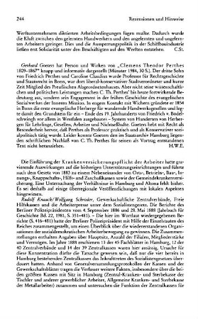 Goeters, Gerhard :: Clemens Theodor Perthes 1809 - 1867 : Münster, 1984