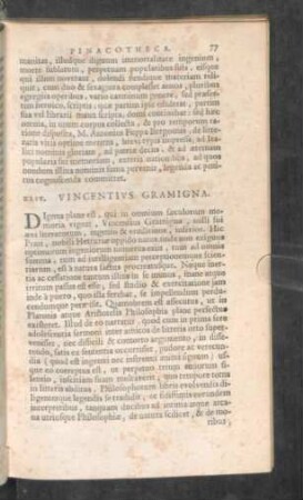 XLIV. Vincentius Gramigna.