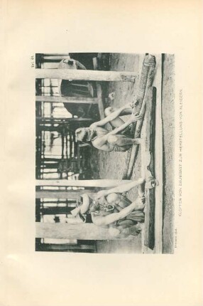 Taf. 48. Klopfen von Baumbast zur Herstellung von Kleidern