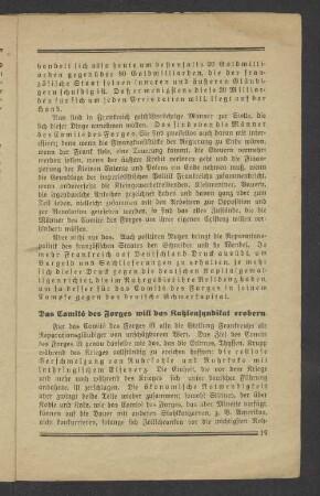 Das Comité des Forges will das Kohlensyndikat erobern