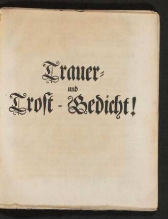 Trauer- und Trost-Gedicht!