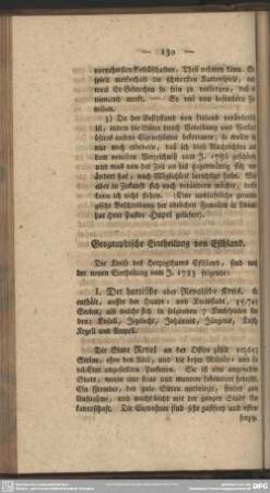 Geographische Eintheilung von Esthland