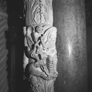 Palermo, Palazzo dei Normanni, Capella Palatina, Osterleuchter, 2. Hälfte 12. Jh., Detail mit Majestas Domini