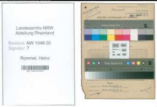 Entnazifizierung Heinz Rommel , geb. 14.08.1893 (Angestellter)