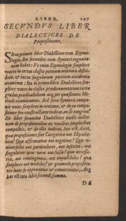 Secundus Liber Dialectices De Propositione.
