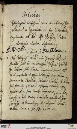 Antonius Lecher: Potestas circa saecularium absolutionem