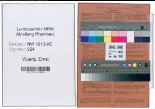 Entnazifizierung Ernst Wuertz , geb. 30.08.1893 (Dekorateur)