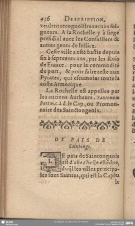 Du Pays De Saintonge