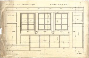 Pfann, Paul; Paris (Frankreich); Welt-Ausstellung - Fensterwand (Abwicklung)