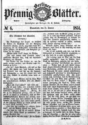 No. 6, Sonnabend,den 11. Januar