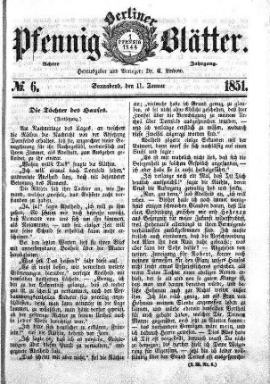 No. 6, Sonnabend,den 11. Januar