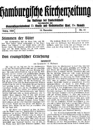 Von evangelischer Erziehung : Spruchreif?