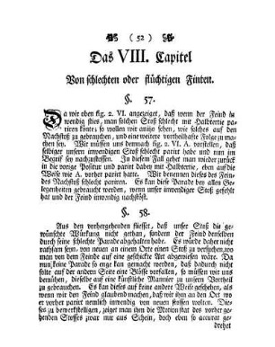 Das VIII. Capitel. Von schlechten oder flüchtigen Finten