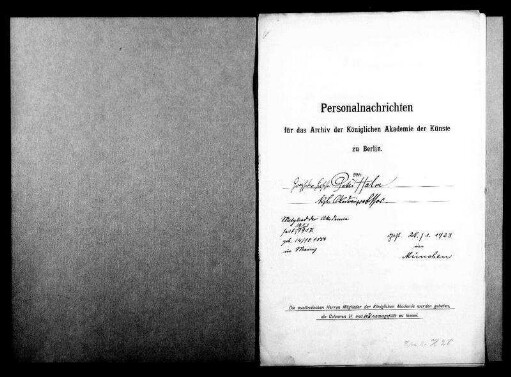 Halm, Peter Johann Ignaz von - Graphiker 1917 - Januar - 19