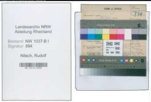 Entnazifizierung Rudolf Nitsch , geb. 02.11.1914 (Krim.Beamter)