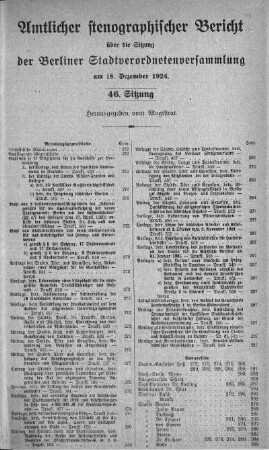 Sitzung 46, 18. Dezember 1924
