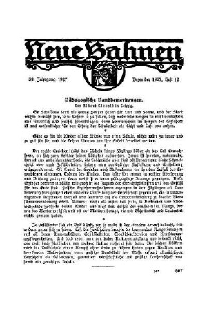 Pädagogische Randbemerkungen