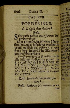 Cap. XVII. De foederibus.