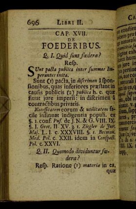 Cap. XVII. De foederibus.