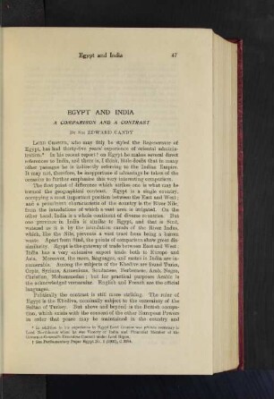 Egypt and India