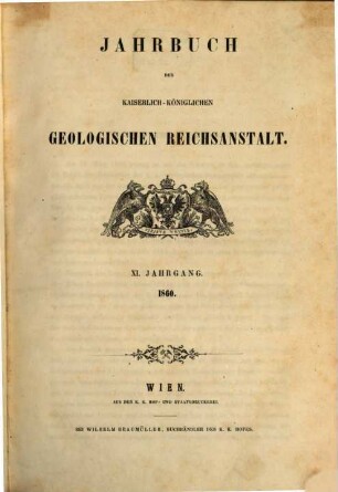 Jahrbuch der Geologischen Reichsanstalt. 11, 11. 1860